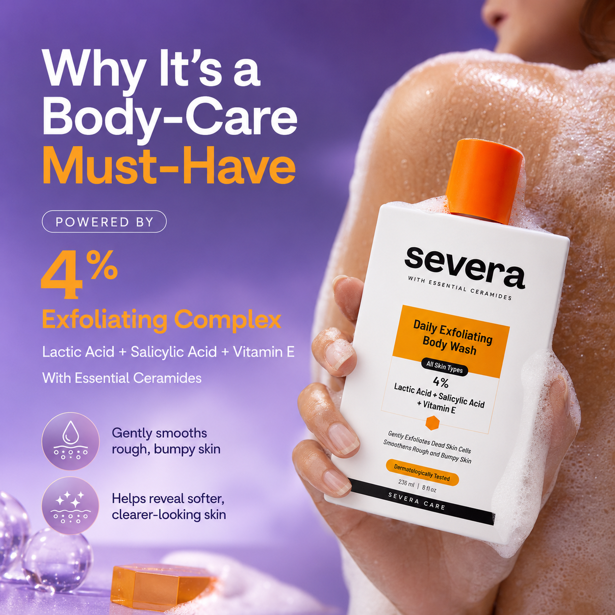 Exfoliating Body Wash with Lactic Acid